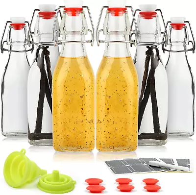 Set Of 6-8.5Oz Swing Top Glass Bottles - Flip Top Brewing Bottles For Kombucha  • £26.93