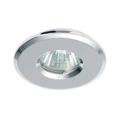 Bathroom Shower Recessed Ceiling Downlight Gu10 Ip65 Polished Chrome • £4.20