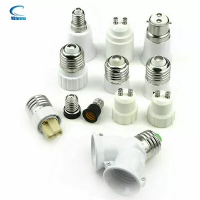 E27 GU10 E14 B22 E12  LED Light Lamp Bulb Base Socket Holder Converter Adapter • $2.69