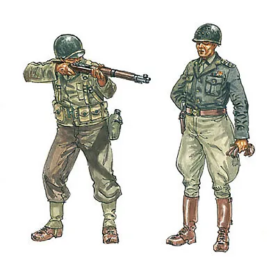 Italeri U.S. WWII Infantry - Plastic Model Military Figure Kit - 1/72 Scale • $17.42