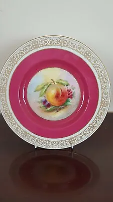 £138 • Buy RARE Beautiful Minton Signed Hand Painted Fruit Cabinet Plate J Colclough