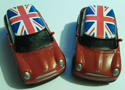 2 X Welly Mini Cooper Union Jack Car No. 2069 Collectable. Good Condition • £5