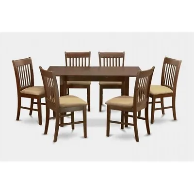7 Piece Kitchen Nook Dining Set-Table With Leaf And 6 Dining Room Chairs • $558.47