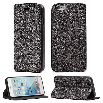 Shinny Diamond Bling Glitter Flip Book Cover Stand Wallet Case For Mobile Phones • £1.75