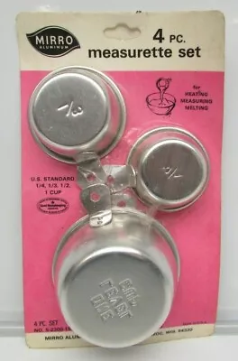 Vintage Mirro Aluminum 4 Piece Measurette Set S-2300-15 NOS Made In USA • $25