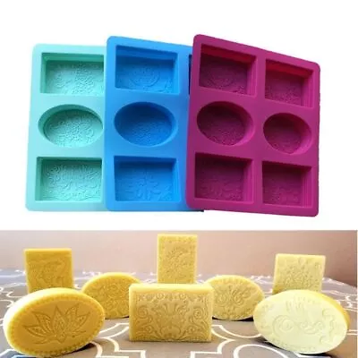 6 Cavity Soap Molds Silicone Cake Mold Loaf Handmade Molds Handmade Making DIY • £7.42