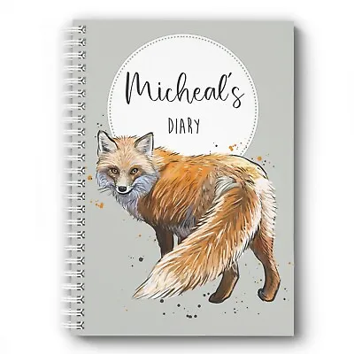 £13.95 • Buy Personalised Diary Fox, Week To View, 12, 18 Or 24 Month, 2023, 2024 2025