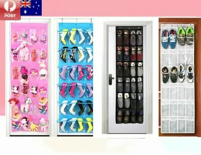 $13.99 • Buy 24 Pockets Hanging Shoe Organiser Rack Hanger Cabinet Storage Closet Door Cover
