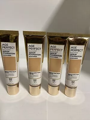 (4)L'Oreal Age Perfect Radiant Serum Foundation Spf 50 #30Beige Rose Exp 04/2024 • $13