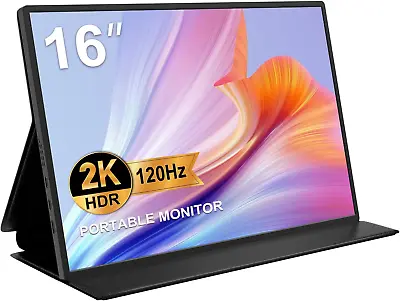$459.99 • Buy AYY 2K Portable Monitor 16'' 120Hz Portable Gaming Monitor, 2560X1600 QHD Portab