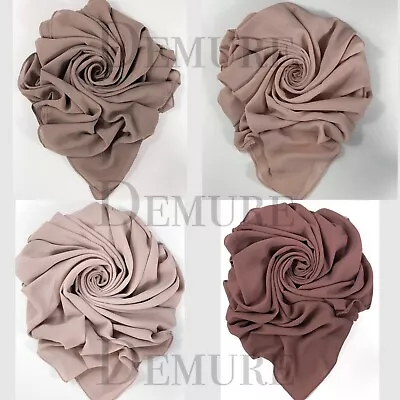 Hijab Scarf Chiffon Elegant High Quality Sarong Shawl Wrap Plain Maxi • £4.49