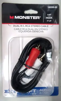 Monster RCA Cable 6 Foot Long  # 140289-00  Audio   NEW • $5.89