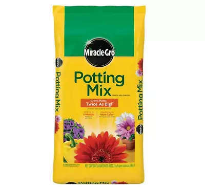 Miracle-Gro Potting Mix 2 Cu. Ft. Feeds Plants Up To 6 Months • $15.66