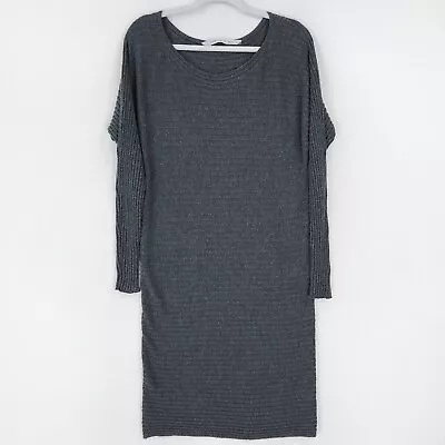 Athleta Dress Womens Extra Small Gray Extra Fine Merino Wool Long Sleeve Ribbed • $30.04