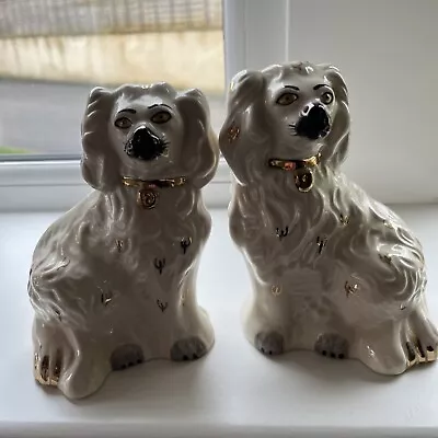 Royal Doulton Pair Staffordshire Wally Dogs 1378-6 14cm “Beswick Style Spaniel” • £45