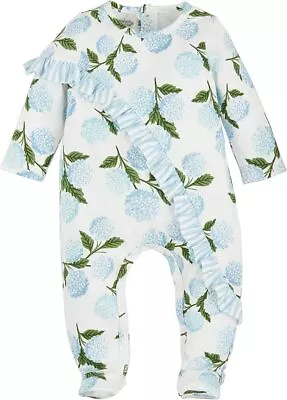 Mud Pie E4 Baby Girl Hydrangea Sleeper One Piece Set 12150076 - Choose Size • $36.99