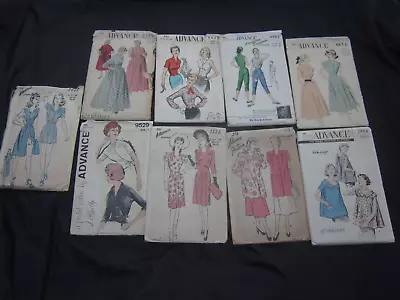 1940's-50's-60's Advance Sewing Patterns - Lot Of 10 • $38