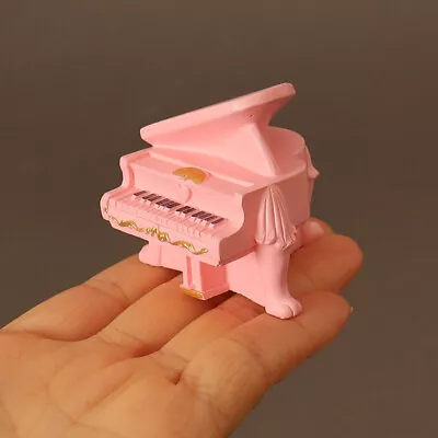 1:12 Dollhouse Miniature Grand Piano W/Stool Musical Instrument Scene Decor TAW • $16.89