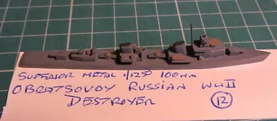 Obratsovoy Russian WWII Destroyer By Superior Scale 1/1200 1/1250 Ship Model • £4.99