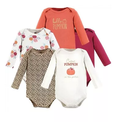 Hudson Baby Infant Girl Cotton Long-Sleeve Bodysuits Cutest Pumpkin Size 6-9M • $13.48