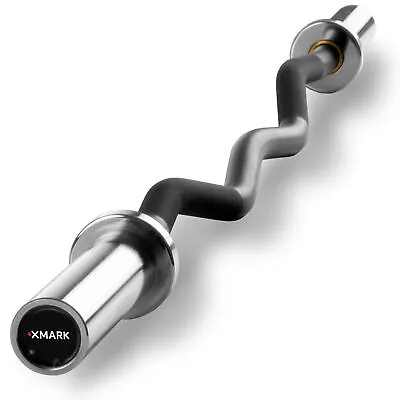 $93 • Buy XMark Olympic Barbell, EZ Curl Bar, 450 Lb Wgt Capacity