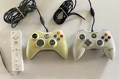 3 P/R Video Game Controllers - XBOX 360/Nintendo Wii Remote • $9.99