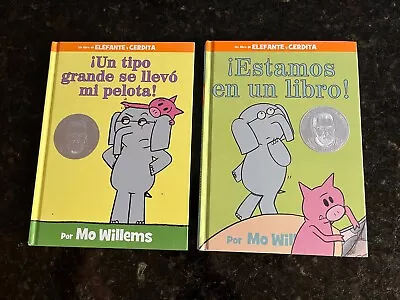 Mo Willems Elephant & Piggie Lot Of 2 Hardcover Books In Spanish • $12