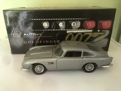 Autoart 1/18 Scale 70020 Aston Martin DB5 RT Silver 007 James Bond Goldfinger • $119