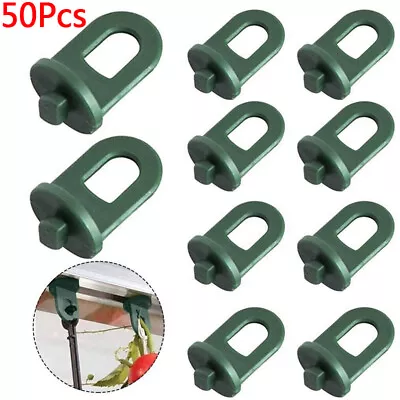 £6.78 • Buy 50PCS Plastic Greenhouse Hanging Crop Hooks Hangers Clip Garden Accessories V