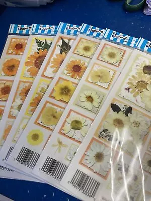 Rub On Transfers X6 Sheets Flowers Card Making Craft Embellishments • £6