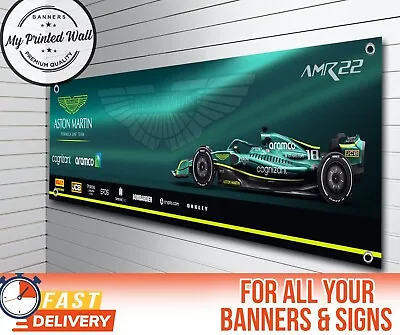 Aston Martin AMR 2022 F1 Garage Workshop Banner Extra Large • $48.49