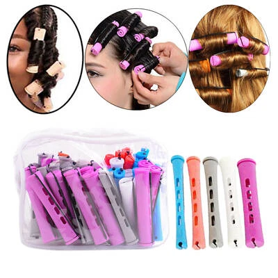 $25.66 • Buy Hair Rollers Curling Hair Non-Slip Elastic Cold Wave Rollers For Women Set