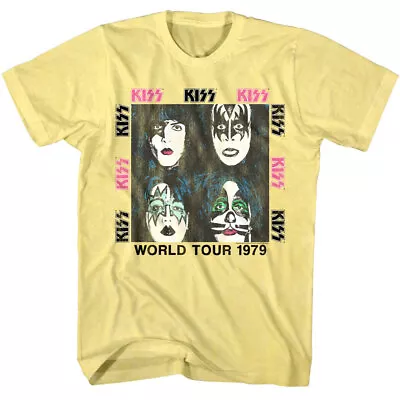 Kiss Dynasty World Tour 1979 Men's T-Shirt Painted Faces Rock Band Concert • $23.99