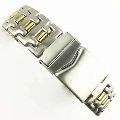 Brushed Solid Stainless Steel Watch Band Strap Mens Sliding Beads Bracelet 18 20 • $30.88