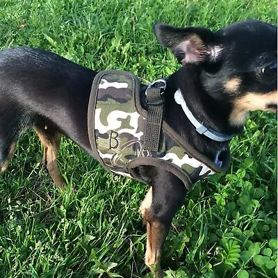Dog Harness Vest Soft No Pull Adjustable Green Camo Print  XS S M L • $9.99