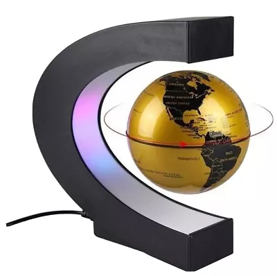£25 • Buy Brand New C Shape Magnetic Levitation Floating Desk Globe World Map & LED Lights