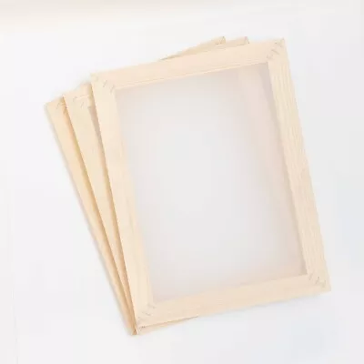 £44.99 • Buy 3 X Medium A4 Wooden Silk Screen Printing Frames With 43T Mesh - Bulk Deal