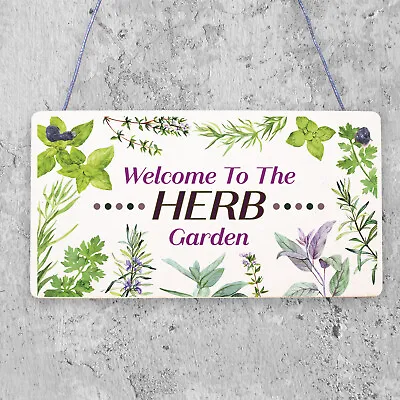 Garden Signs HERB GARDEN Sign Allotment Home Hanging Sign Garden Lover Gifts • £3.99