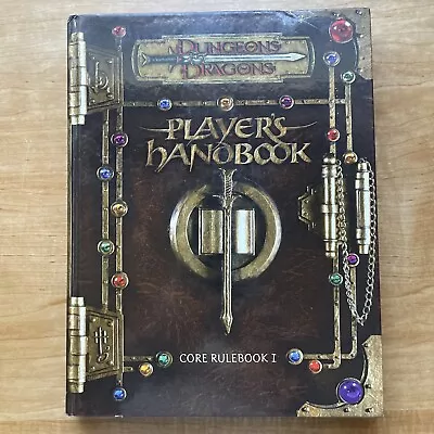 EXC 3e 3rd Edition Player's Handbook Tsr Wotc Dungeons Dragons 2nd  Print W/CD! • $21.99