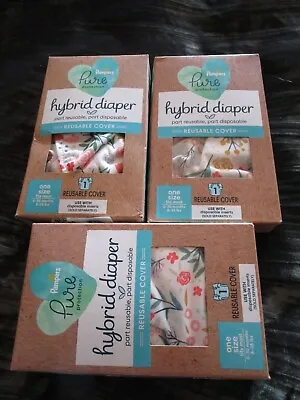 $17.99 • Buy 3 New Hybrid Diaper Flowered Reusable Cover By Pampers
