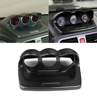 Real Carbon Fiber Triple Gauge Pod 60mm For Subaru Impreza WRX STI GDA GDB 02-07 • $102.40