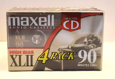 Maxwell Audio Cassette Tapes High Bias XLII Set Of 4 Sealed • $34.95