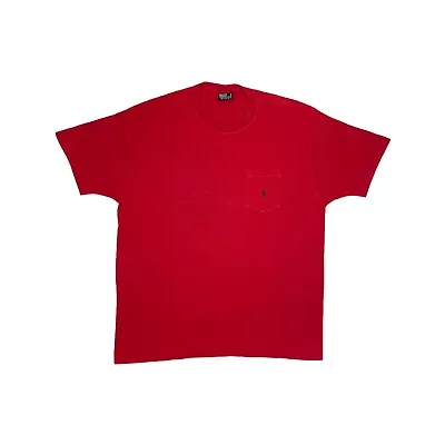 Vintage Polo By Ralph Lauren Red Pocket T-Shirt Mens Large Made In USA • £30