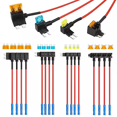 16 Pack 4 Types Fuse Tap Upgraded 12V Car Add A Circuit Fuse Tap Kit - Standard • $13.81