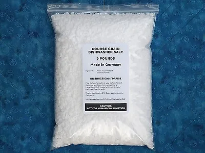 $35.90 • Buy 9 Pounds (4.1 Kg) Coarse Grain Dishwasher Salt Miele Bosch Viking Somat Finish