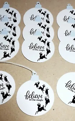 £1.99 • Buy 12 Belive In The Magic, Christmas Gift Tags Label Crafts Card Topper Product  