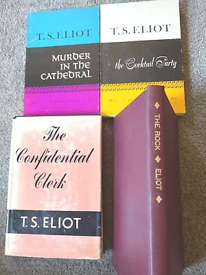 T.S. ELIOT 4 📚 Lot Vintage Poetry 2 Paperback & 2 Hardback Pre-owned Used Books • $19.99