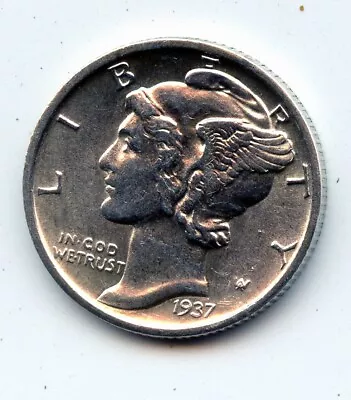 1937-d Mercury Dime  (SEE PROMO) • $34.99