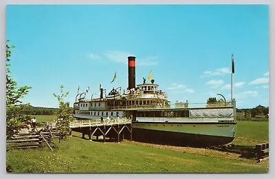 Shelburne VT Vermont S.S. Ticonderoga Steamer Ship Vintage Chrome Postcard • $4.75