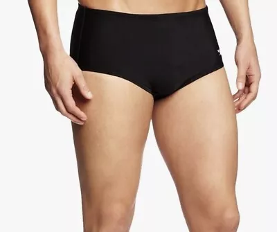 Speedo Men's Swimsuit Brief Powerflex Eco Dive Solid Size 32 Black NWT • $19.99